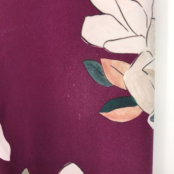 Athleta Floral Elation 7/8 Tight Athletic Leggings Womens Small Wine Purple Red - Picture 4 of 16